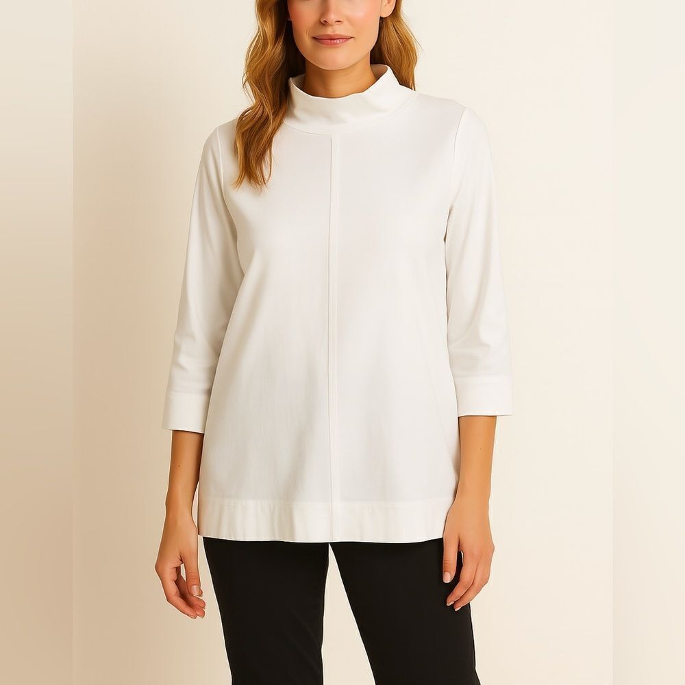 Carolyn Donnelly The Edit Elegant White 3/4 Sleeve Top Blouse Size 4